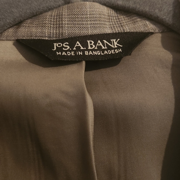 Jos A Bank Reserve 42L 100% Wool Traveler Blazer Check Plaid Windowpane  Long - Picture 13 of 13